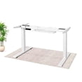 thumbnail image 4 of EFFYDESK Business Height Adjustable Home Office Computer Standing Desk with Cable Management Tray (70" × 29") Oak White on White Frame, 4 of 5