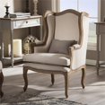 thumbnail image 2 of Baxton Studio Fauteuil d'Appoint en Beige Foncé et Brun, 2 of 5