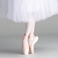 thumbnail image 1 of Professional Women Ballet Practice Pointe Flat Sole Dance Shoes with Ribbons, 1 of 7