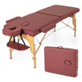 thumbnail image 1 of Costway Lit de Tatouage de Soins du Visage de Salon de Massage Spa Portable et Pliable de 84 Pouces avec Sac de Transport Rouge, 1 of 10