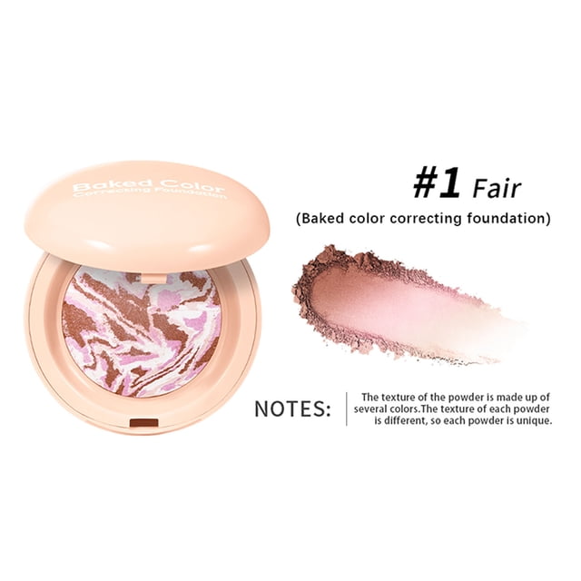 EGNMCR Poudre à Haute Pigmentation Texture Compacte Nuances Polyvalentes Poudre Compacte - Tous Tons Poudre de Modelage Pratique
