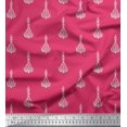 thumbnail image 1 of Soimoi Modal Satin Fabric Leaves & Floral Block Print Sewing Fabric Yard 42 Inch Wide, 1 of 3