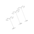 thumbnail image 2 of ziyahi 3x Iron T Bar Earring Necklace Jewelry Display Stand Rack White-Wave, 2 of 9
