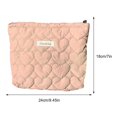 thumbnail image 3 of Pochette de Maquillage en Coton Matelassé avec Fermeture Éclair (Orange), 3 of 7