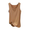 thumbnail image 2 of lSLJS Débardeur Femme Été Couleur Unie Col Rond Sans Manches Tunique Décontractée Hauts Blouse, Débardeurs Femme, 2 of 5