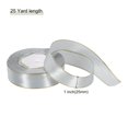 thumbnail image 2 of Unique Bargains 1 Inch 25 Yard Wide Satin Ribbon with Gold Edges Grosgrain Fabric Ribbon for Gift Wrapping, Silver, 2 of 7