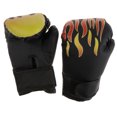 thumbnail image 3 of 2 Paire PU Mousse Rembourré Gant de Boxe Demi Doigt Kickboxing Sparring Punch, 3 of 8