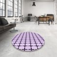 thumbnail image 4 of Ahgly Company Machine Washable Indoor Round Transitional Orchid Purple Area Rugs, 7' Round, 4 of 7