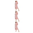 thumbnail image 1 of yingyy 1/2/3 Polyester Robe de Nuit pour Femmes Décontractée de Remplacement Col Rond Manches Longues Double Poche Respirante Peignoir de Maison Vêtement de Nuit Rouge TG 3 Pcs, 1 of 6