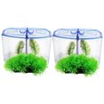 thumbnail image 4 of HLONK2 Sets Kit Plastic Fish Tank Small Aquarium 20 Liters Creative Bowl Indoor, 4 of 8