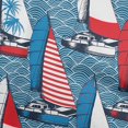 thumbnail image 1 of oneOone Polyester Spandex Teal Blue Fabric Nautical Craft Projects Decor Fabric Printed By The Yard 56 Inch Wide, 1 of 5