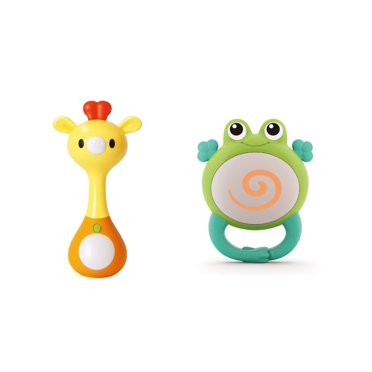 Rattle and teether with light and music