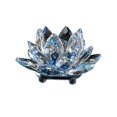 thumbnail image 2 of Birdeem Colored Crystal Glass Lotus Candle Tea Lamp Holder Buddhist Candle, 2 of 7