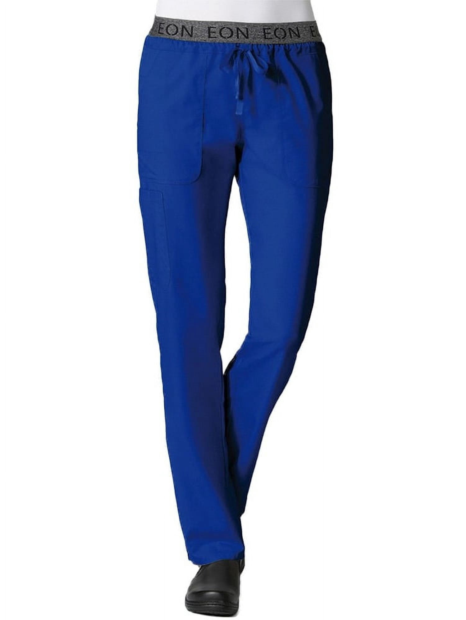 eon women's coolmax logo elastic drawstring waistband scrub pant
