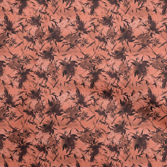 oneOone Georgette Viscose Orange Fabric Abstract Floral Sewing Craft Projects Fabric Prints By Yard 42 Inch Wide-2ra