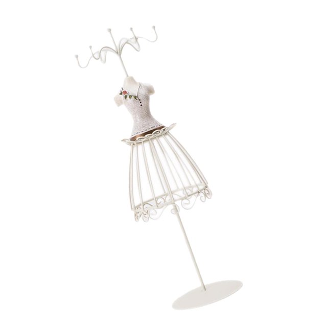 ZLight Elegant Jewelry Display Stand Rack Necklace 3 Steel Hanger Bracelet Earrings Coffee