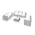 thumbnail image 4 of vidaXL 8 Piece Garden Lounge Set with Cushions Poly Rattan Brown, 4 of 5
