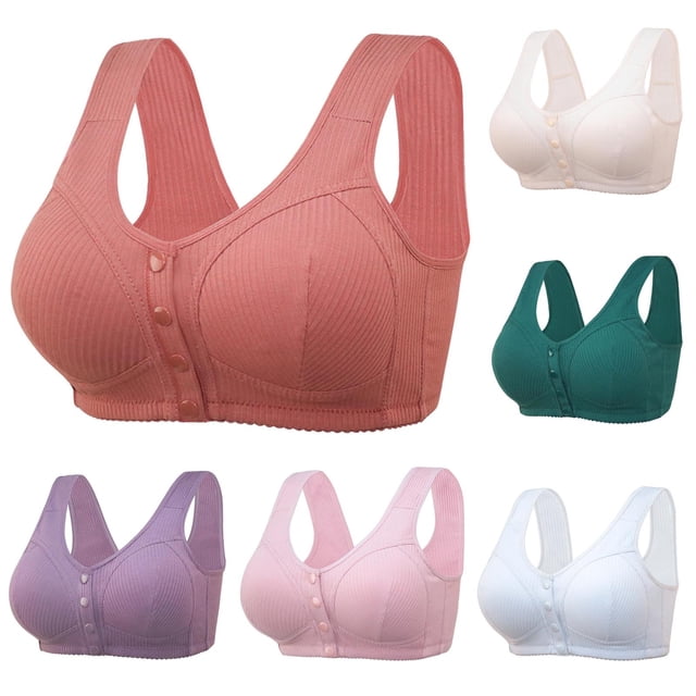 XZNGL Comfortable Wireless Bra for Women with Breathable Cotton Blend Fabric,Full Coverage,Smooth Seam Design