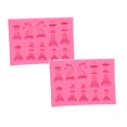 thumbnail image 1 of Oleegame 2PC Cookie Mold DIY Baking Mold Chess Cake Decorative Silicone Mold Pink, 1 of 3