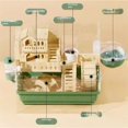 thumbnail image 3 of Solid Wood Acrylic Hamster Cage Large Space with Feeding Box & Accessories, 3 of 6