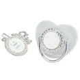 thumbnail image 1 of With Silicone Baby Pacifier Silver A-Z Letters Safe BPA Free One Piece Seamless Pacifier with Lid for Infant 6-18 Months, 1 of 7