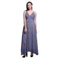 thumbnail image 1 of Bimba Robe Longue à Imprimé Floral pour Femmes, Bretelles Spaghetti, Col en V, Maxi, Tenue de Plage - X-Grand, 1 of 5