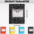 thumbnail image 3 of ZTTD Composition Notebook 1 Pack, Wide Ruled Paper, 10.24 x 7.48 Inches, 100 Sheets(200 Pages), Black Marble Covers (Black), 3 of 9