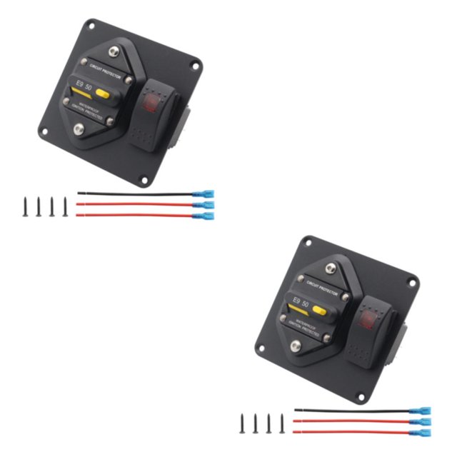 relayinert Circuit Breaker With Boat Rocker Switch ON-OFF Circuit Breaker With Boat Rocker Panel Panel Switch Switch Reliable Safe 50A 2Set