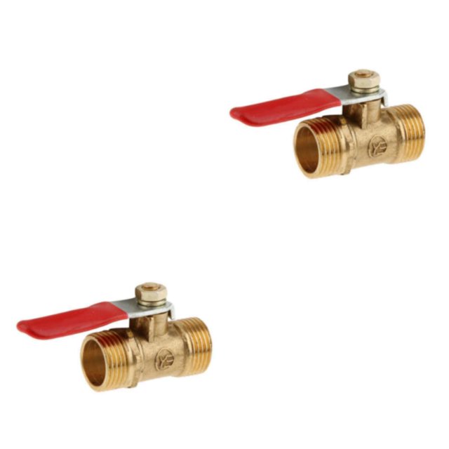 mmirethe Divers Type Robinet à Tournant Sphérique Fileté Robinet à Tournant Sphérique MM 16mm Rouge 2Set