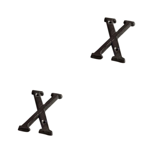 Maytalsory Metal House Number Plaque Durable And Rustproof Easy To Install Metal Letters House Numbers Iron Decoration Doorplate B17--X 2Set