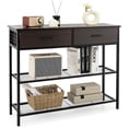 thumbnail image 1 of Costway Console Entryway Sofa Table with 2 Drawers for Entrance Living Room Black Walnut, 1 of 10