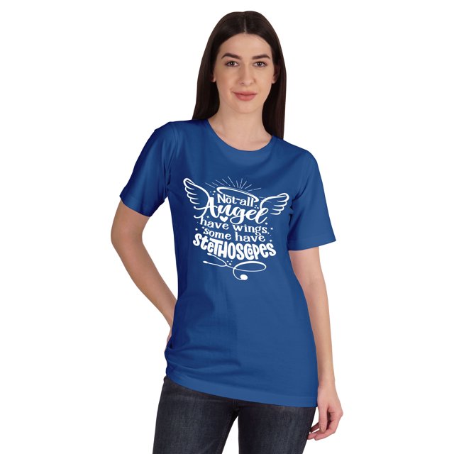 Inkmeso T-shirt Nurse pour Femmes Not All Angel Have Wings Some Have Stethoscopes
