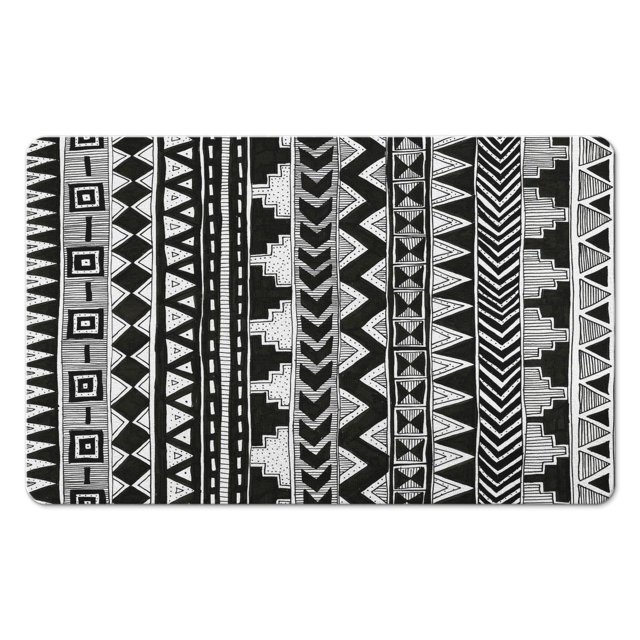 Step into Luxury with our 20x32in Non-Slip Bath Rug Runner - Soft Microfiber, Tribal Style, Easy to Clean Bathroom Rugs. Perfect for Tub and Shower Floor Protection!