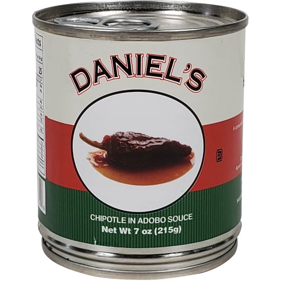 Daniel's Chipotle Pepper in Adobo Sauce - 186ml Can - 1ct - Smoky Heat for Flavorful Creations - Authentic Mexican Ingredient (1ct)