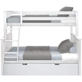thumbnail image 3 of BEDSMART Solid Wood Twin Over Full Bunk Bed With Trundle | White, 3 of 7