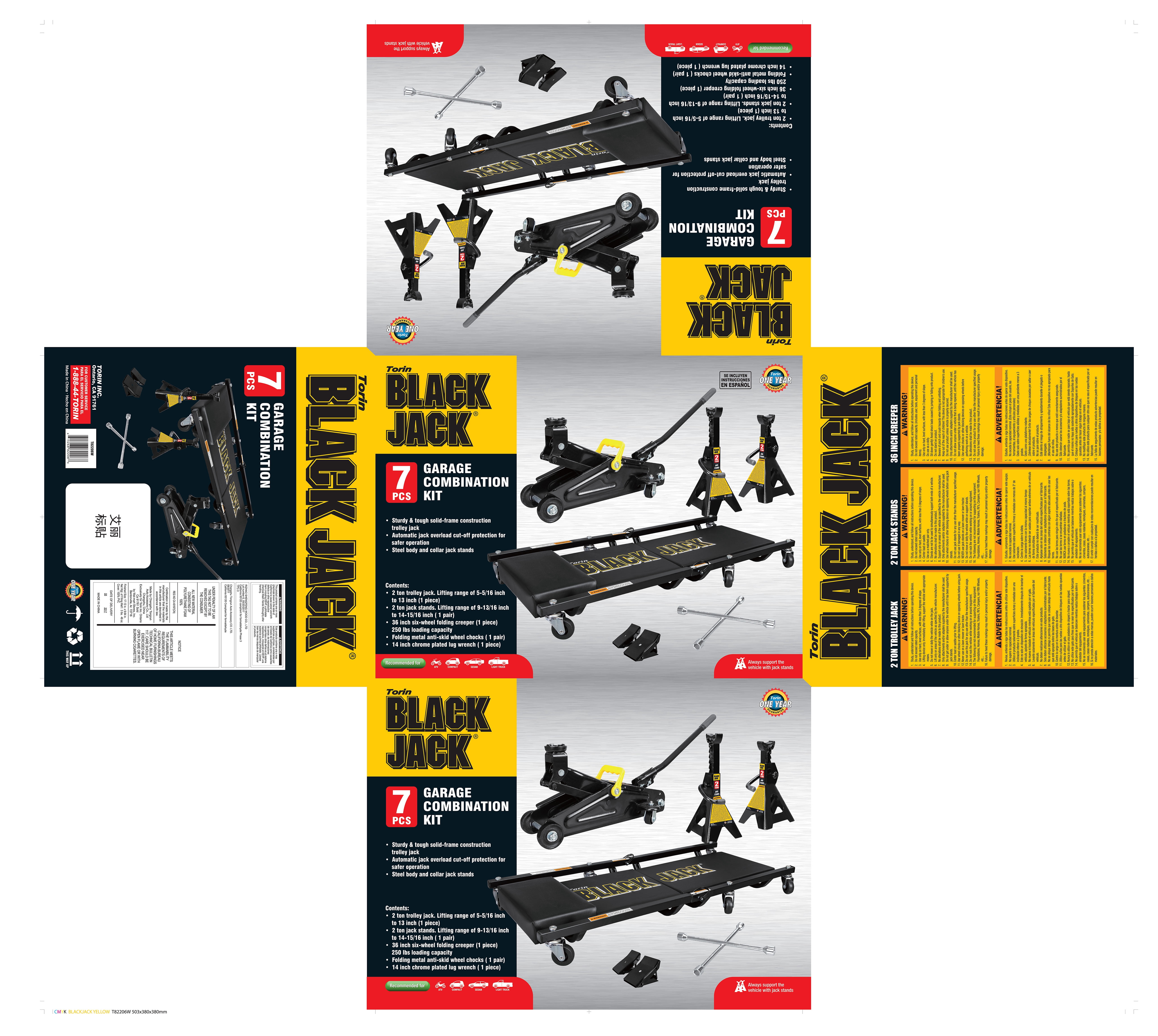 BLACK JACK 7 Pieces 2 Ton Trolley Jack Combination Kit - Walmart.ca