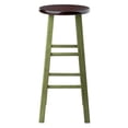 thumbnail image 4 of Tabouret de bar de 29 po Ivy Vert rustique avec siège Noyer, 4 of 6