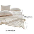 thumbnail image 3 of Dvkptbk Woolen Blanket Soft Bubble Fleece Blanket Warm and Soft Single Layer Double-Sided All-Season Solid Color Plush Blanket Bedding, 3 of 6