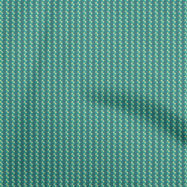 oneOone Polyester Spandex Dark Green Fabric Geometric Sewing Material Print Fabric By The Yard 56 Inch Wide