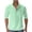 Mint Green, variant on hotojiny Linen Shirts for Men Lightweight Roll up Long Sleeve Shirt Casual Beach Button Henley T-Shirt Vacation Tops with Pocket
