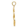 thumbnail image 2 of 14k Yellow Gold Anchor Rope Necklace Charm Pendant Seashore, 2 of 8