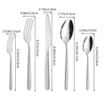 thumbnail image 3 of EGNMCR Kitchen Essentials Kitchen Gadgets Stainless Steel Twists Handle Cutlery Western Steak Knife Fork And Spoon Set Twisted Rope Embossed Floral Cutlery Spoon Stainless Steel Cutlery, 3 of 6