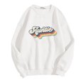 thumbnail image 1 of MesaSe T-Shirts Graphiques Décontractés à Manches Longues pour Femmes, Col Rond, Chandails en Molleton, Chandail-Over, Hauts pour Femmes, 1 of 2