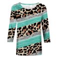 thumbnail image 5 of HKEJIAOI Womens 3/4 Sleeve Tops Floral Print Mid-Length XL Summer Blouse, 5 of 5