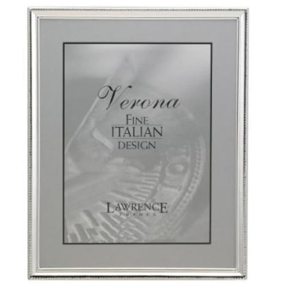 Polished Silver Plate 8x10 Picture Frame - Bead Border Design