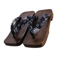 thumbnail image 1 of ZheElen Japanese Clogs Slippers Geta Sandals Flip Flops for Men Women 36 Blue Square Size 42 1Set, 1 of 6