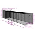 thumbnail image 4 of vidaXL Chicken Cage with Run Anthracite 165x863x181 cm Galvanised Steel, 4 of 5