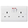 thumbnail image 1 of BG - 13A 2 Gang Single Pole Switched Socket, White, 1 of 1