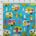 thumbnail image 3 of oneOone Rayon Light Blue Fabric Camping Hike Point Craft Projects Decor Fabric Printed By The Yard 56 Inch Wide, 3 of 4
