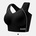 thumbnail image 1 of Wirefree Sports Bra for Plus Size Women, Full Coverage with Side Support & Back Smoothing Design, High Impact Support for Running, Gym & Yoga. Black 38, 1 of 3